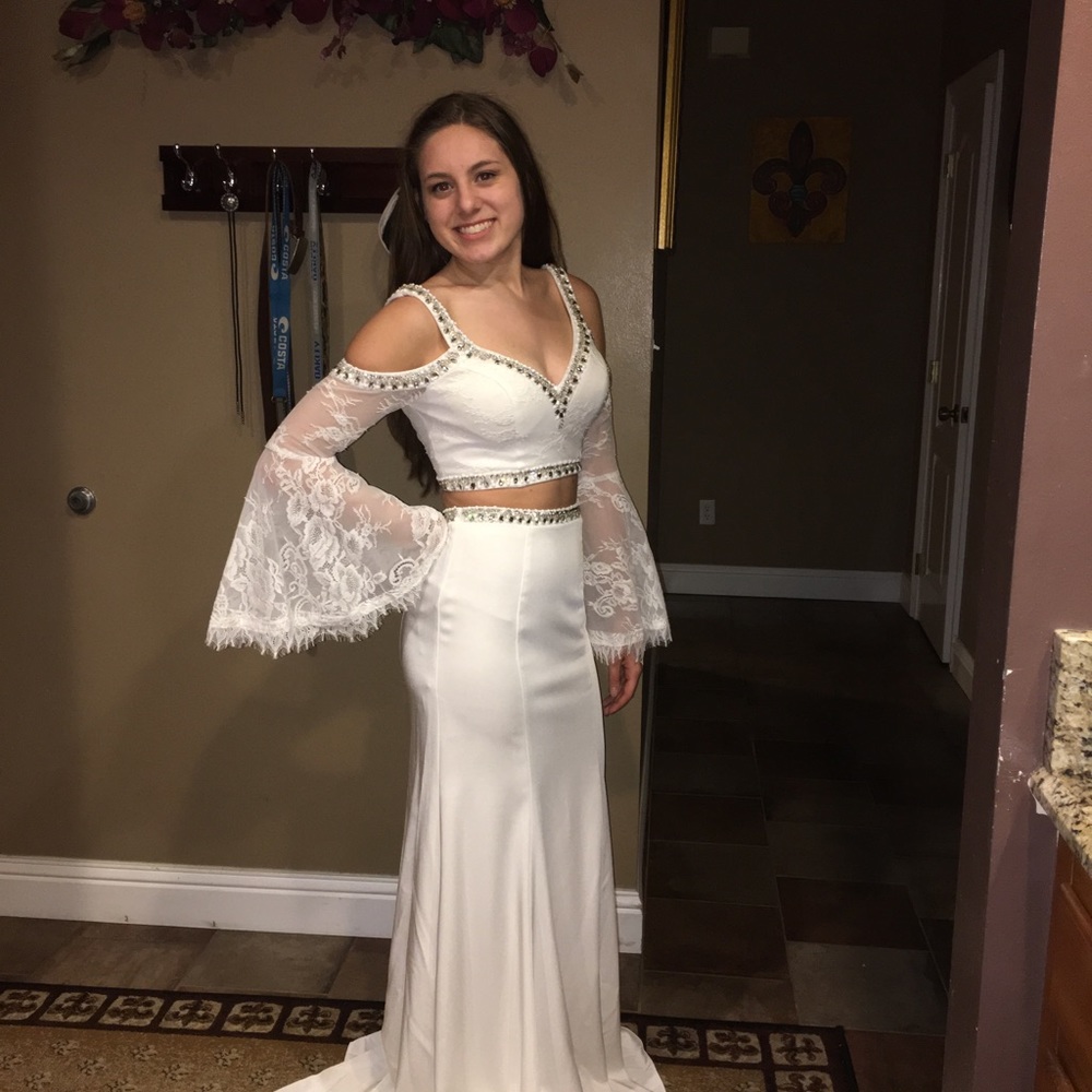 Two piece prom dress